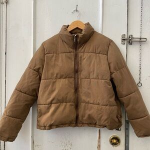 Brandy Melville Brown Puffer Jacket